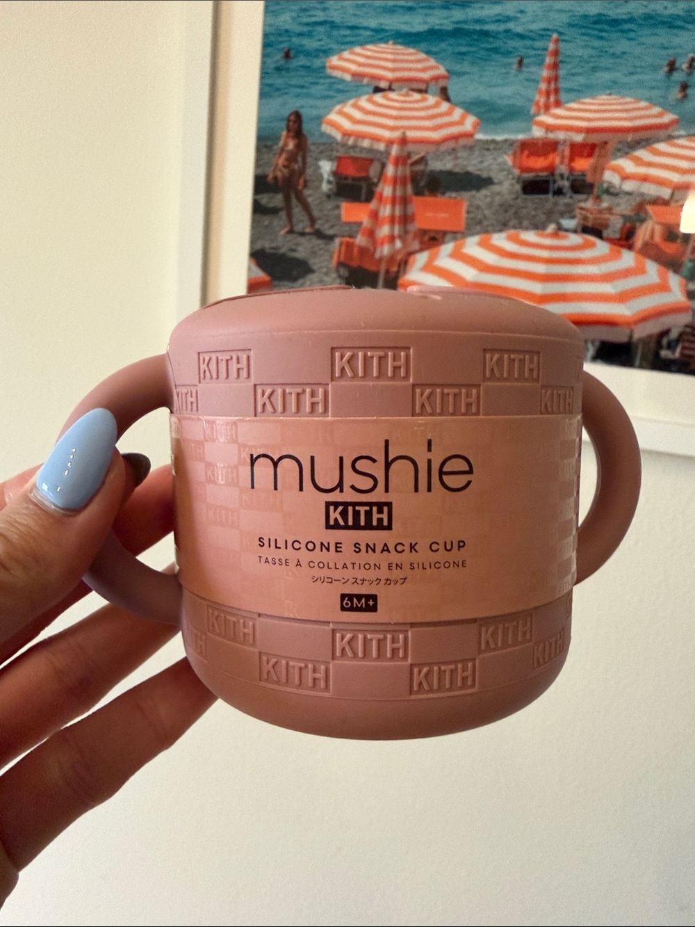 Kith x mushie Silicone Snack Cup - Dusty Rose